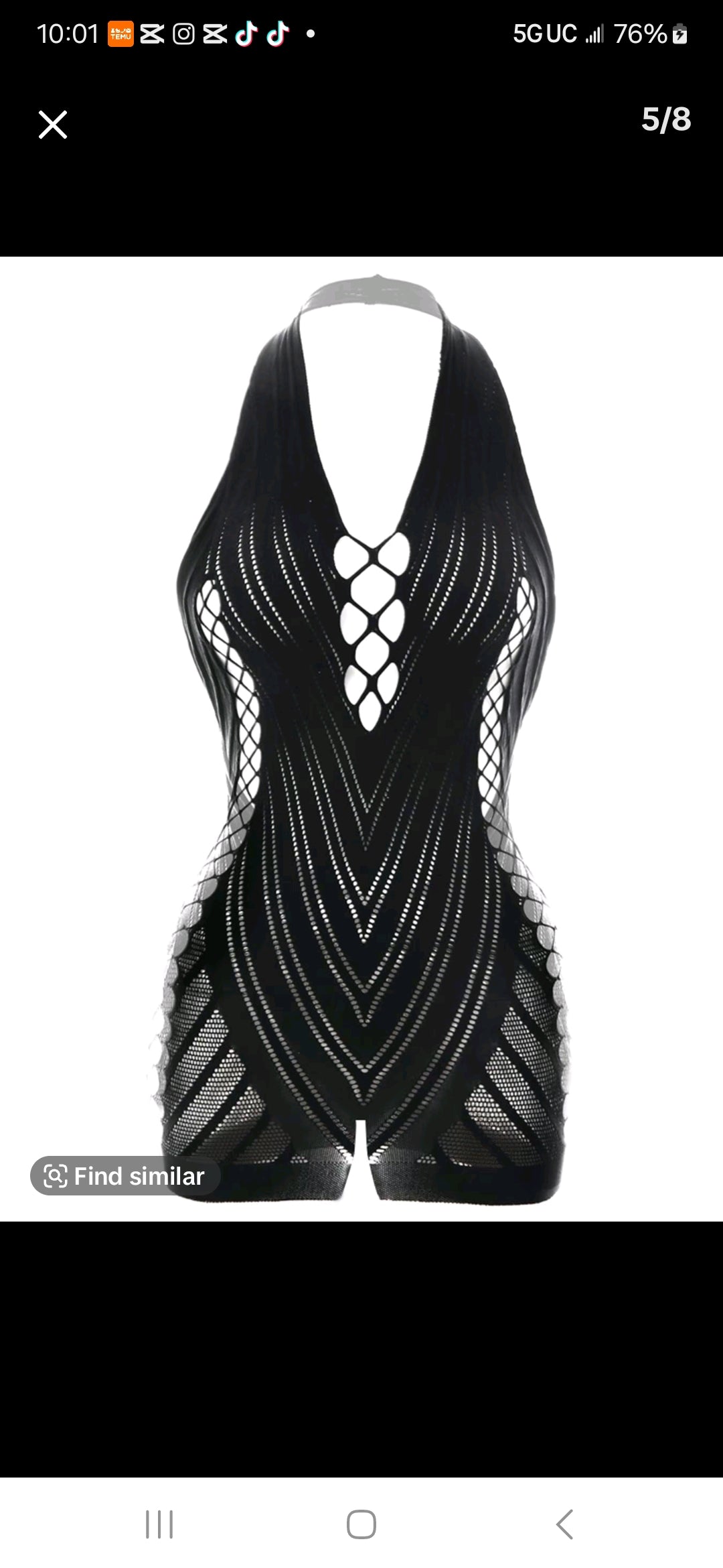 Coming Soon. Women's Solid Black Lace Hallow Out Halter Neck Cover Up Romper