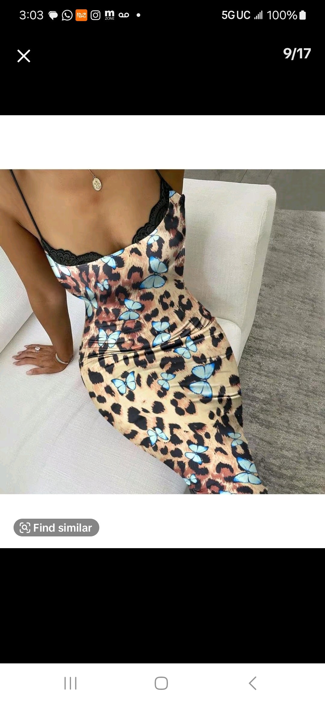 Coming Soon. Lace Trim Spaghetti Strap Floral Print Dress