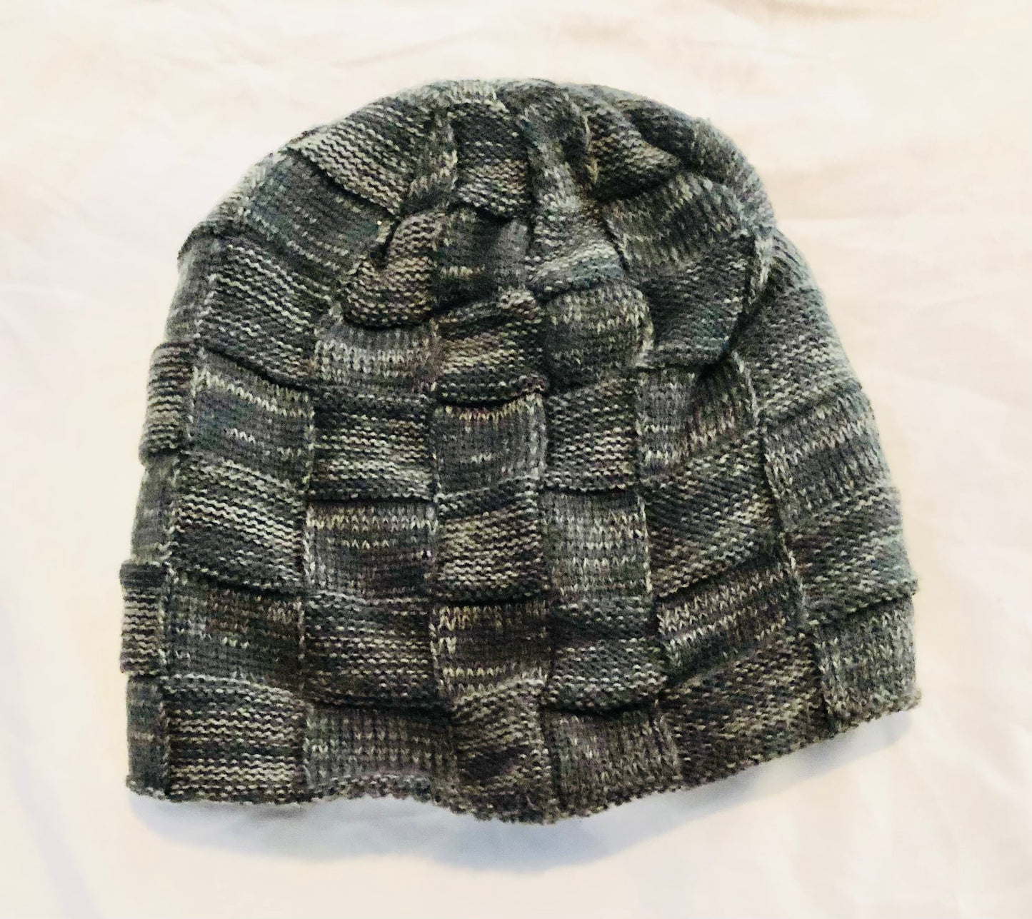 Fuzzy Line Knit Beanie Hats